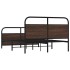 Estructura de cama sin colchón metal marrón roble 140x190
