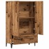 Aparador de madera de ingeniería madera vieja 70x31x115