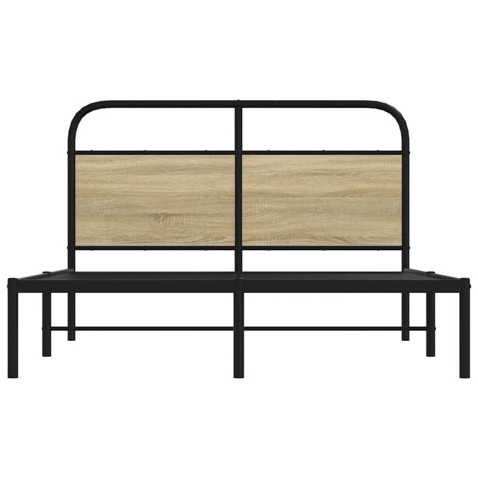 Estructura de cama sin colchón 120x190 cm madera roble