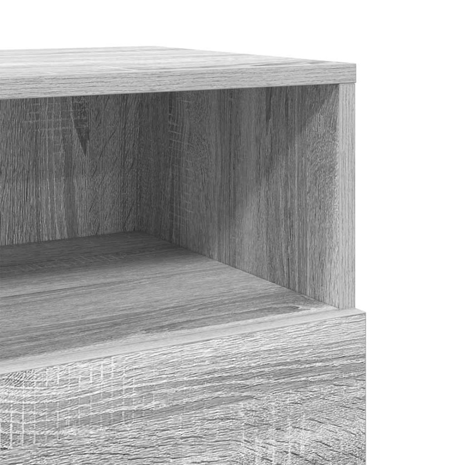 Mesillas de noche 2 uds con 2 cajones gris sonoma 36x36x68