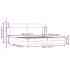 Estructura de cama sin colchón metal roble ahumado 200x200