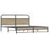 Estructura de cama sin colchón metal roble ahumado 180x200