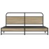 Estructura de cama sin colchón metal roble ahumado 180x200