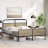 Estructura de cama sin colchón metal roble Sonoma 160x200