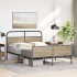 Estructura de cama sin colchón 140x190 cm madera roble