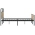 Estructura de cama sin colchón 140x190 cm madera roble
