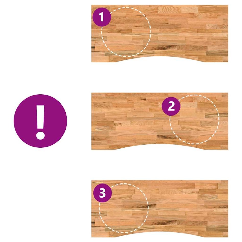 Tablero escritorio rectangular madera maciza roble marrón