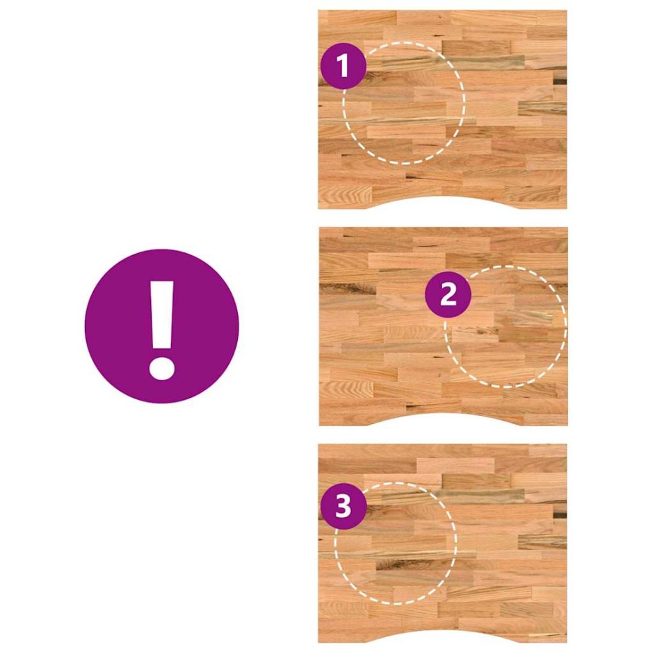 Tablero escritorio rectangular madera maciza roble marrón