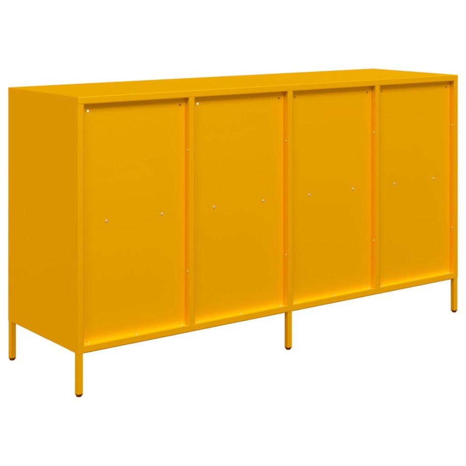 Aparador acero laminado en frío amarillo mostaza 135x39x73,5