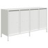 Aparador de acero laminado en frío blanco 135x39x73,5
