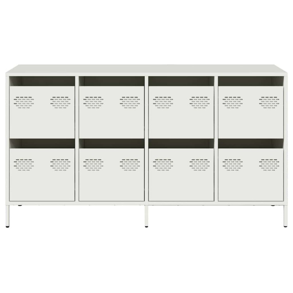 Aparador de acero laminado en frío blanco 135x39x73,5