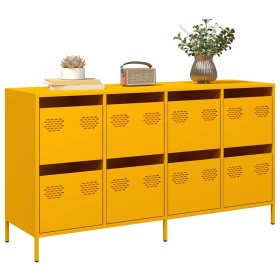 Aparador acero laminado en frío amarillo mostaza 135x39x73,5