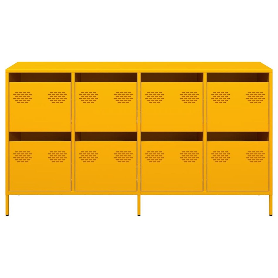 Aparador acero laminado en frío amarillo mostaza 135x39x73,5