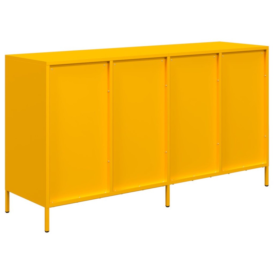 Aparador acero laminado en frío amarillo mostaza 135x39x73,5