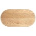 Tablero de mesa ovalado madera maciza de roble 100x50x4