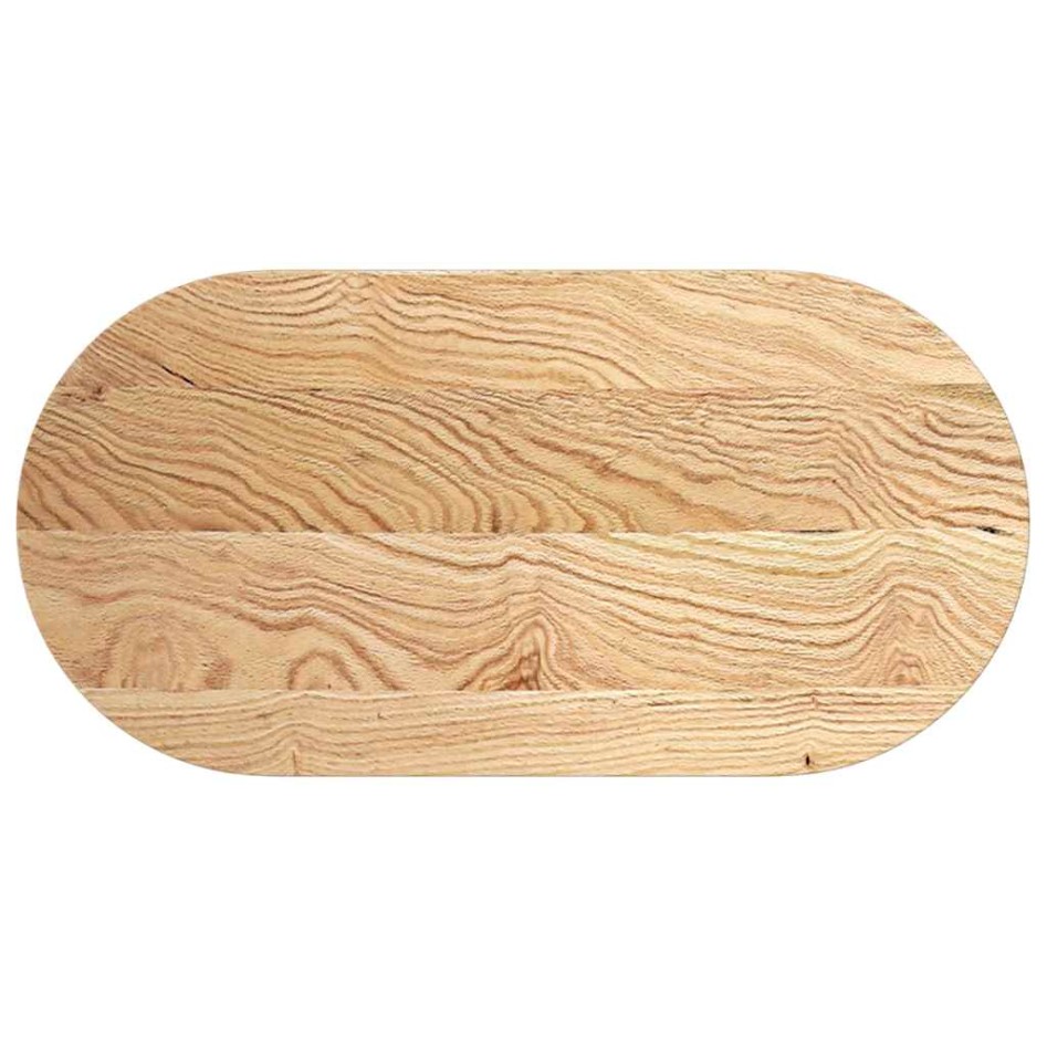 Tablero de mesa ovalado madera maciza de roble 100x50x4