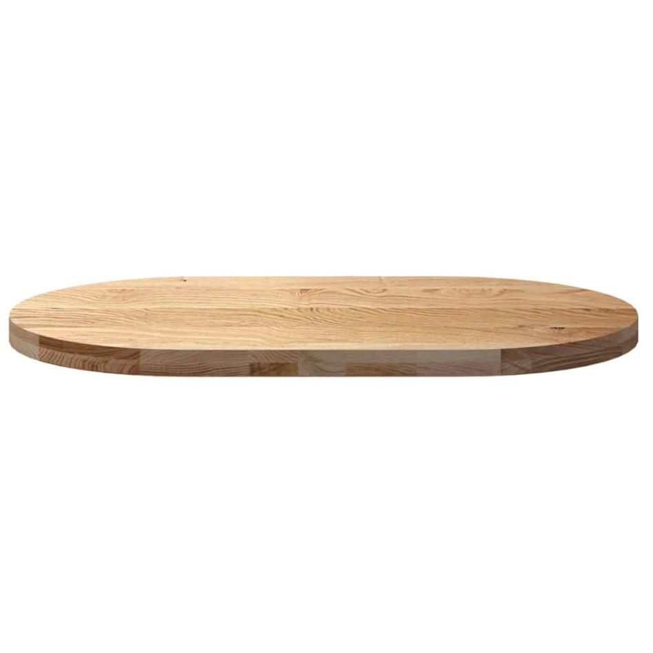 Tablero de mesa ovalado madera maciza de roble 100x50x4