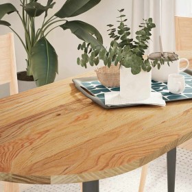 Tablero de mesa ovalado madera maciza de roble 140x60x2