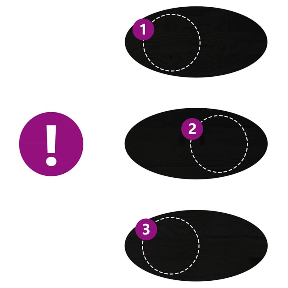 Tablero de mesa ovalado madera maciza de roble 100x50x4