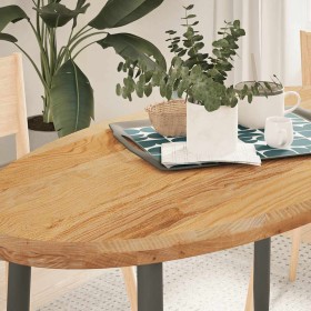 Tablero de mesa ovalado madera maciza de roble 120x60x4