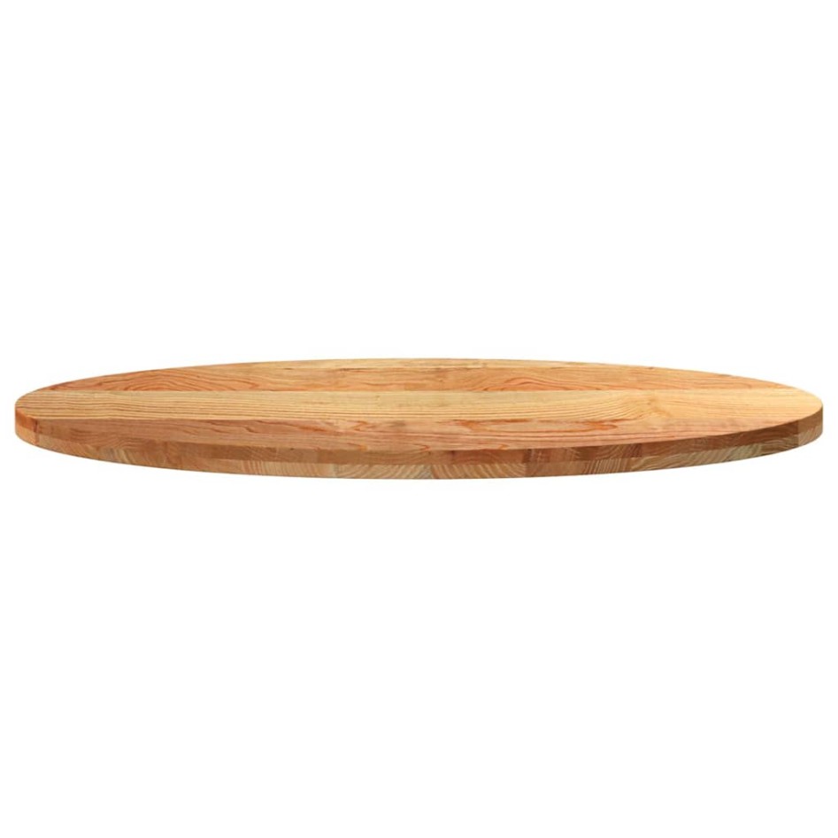 Tablero de mesa ovalado madera maciza de roble 120x60x4