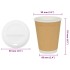 Vasos de café de papel con tapa 1000 uds 12oz