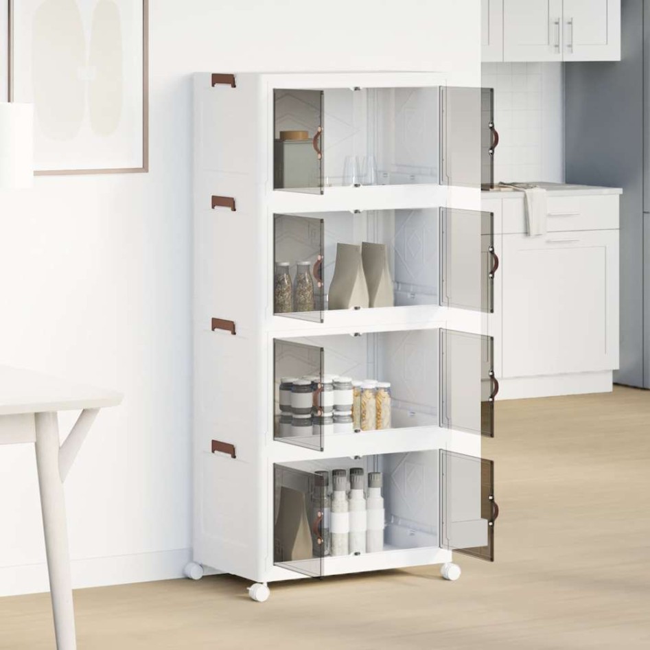 Caja de almacenaje apilable con ruedas 4niveles