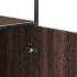 Aparador alto madera de ingeniería y metal marrón