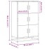 Aparador alto madera de ingeniería y metal 68x35x106,5