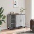 Aparador de madera de ingeniería gris Sonoma 92x35x76