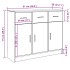 Aparador de madera de ingeniería roble artisan 91x28x75