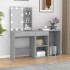 Tocador con LED y armario madera contrachapada gris