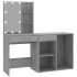 Tocador con LED y armario madera contrachapada gris