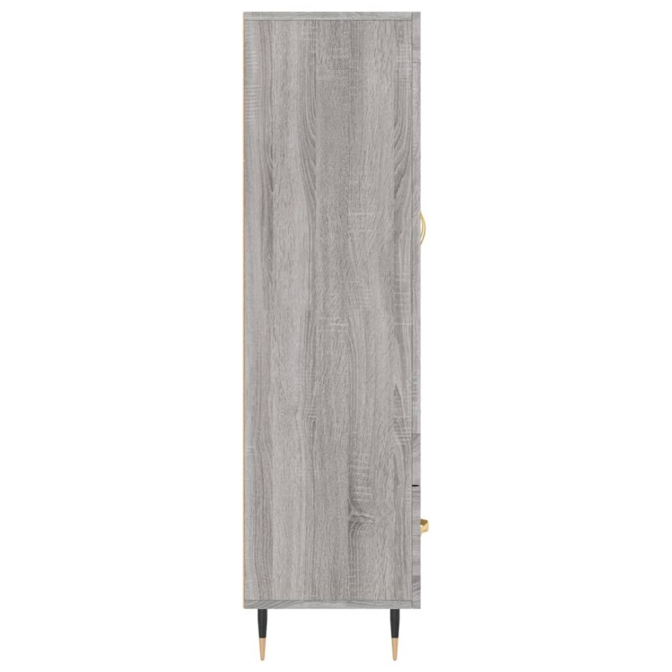 Aparador alto madera de ingeniería gris Sonoma 69,5x31x115