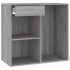Tocador con LED y armario madera contrachapada gris