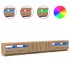 Mueble de TV luces LED madera roble artisan 260x35x40