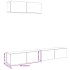 Muebles TV de pared 3 uds madera vieja 100x30x30