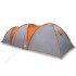 Tienda familiar con cúpula impermeable 8 personas gris