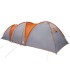 Tienda familiar con cúpula impermeable 8 personas gris
