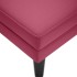 Tumbona con almohada y reposabrazo derecho terciopelo rojo