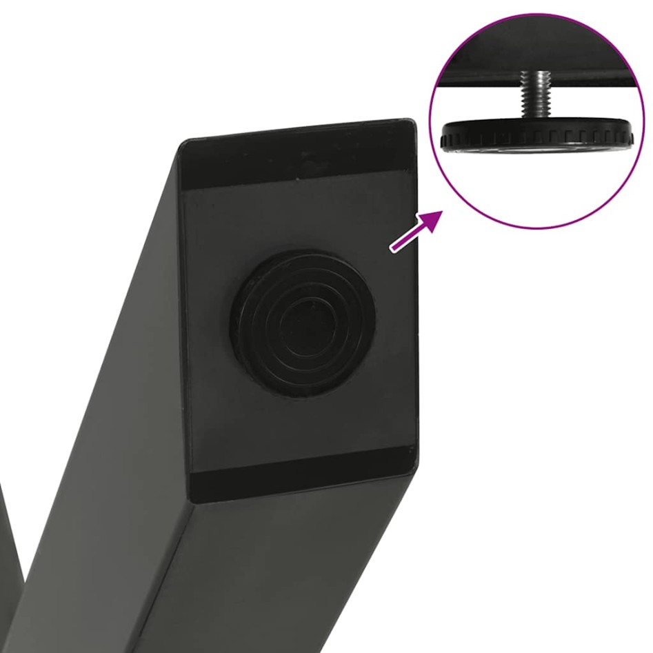 Patas para mesa de comedor en forma de X 2 uds antracita