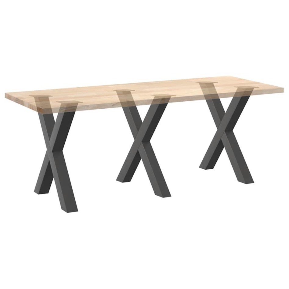 Patas para mesa de comedor en forma de X 3 uds antracita