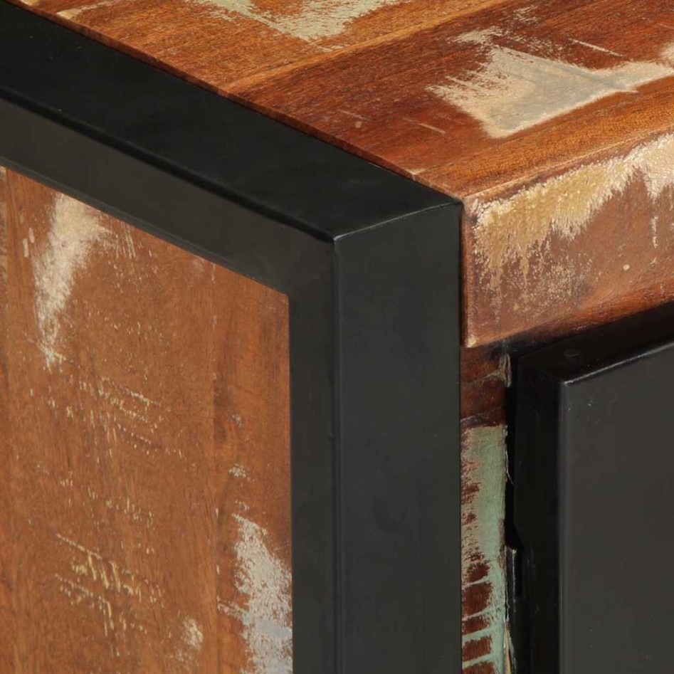 Mesa de centro multicolor 90x50x36 cm madera maciza