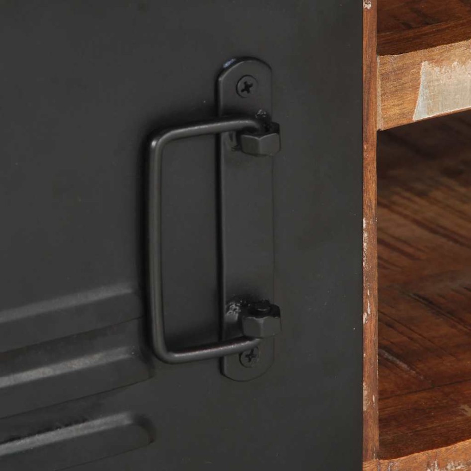 Mesa de centro multicolor 90x50x36 cm madera maciza