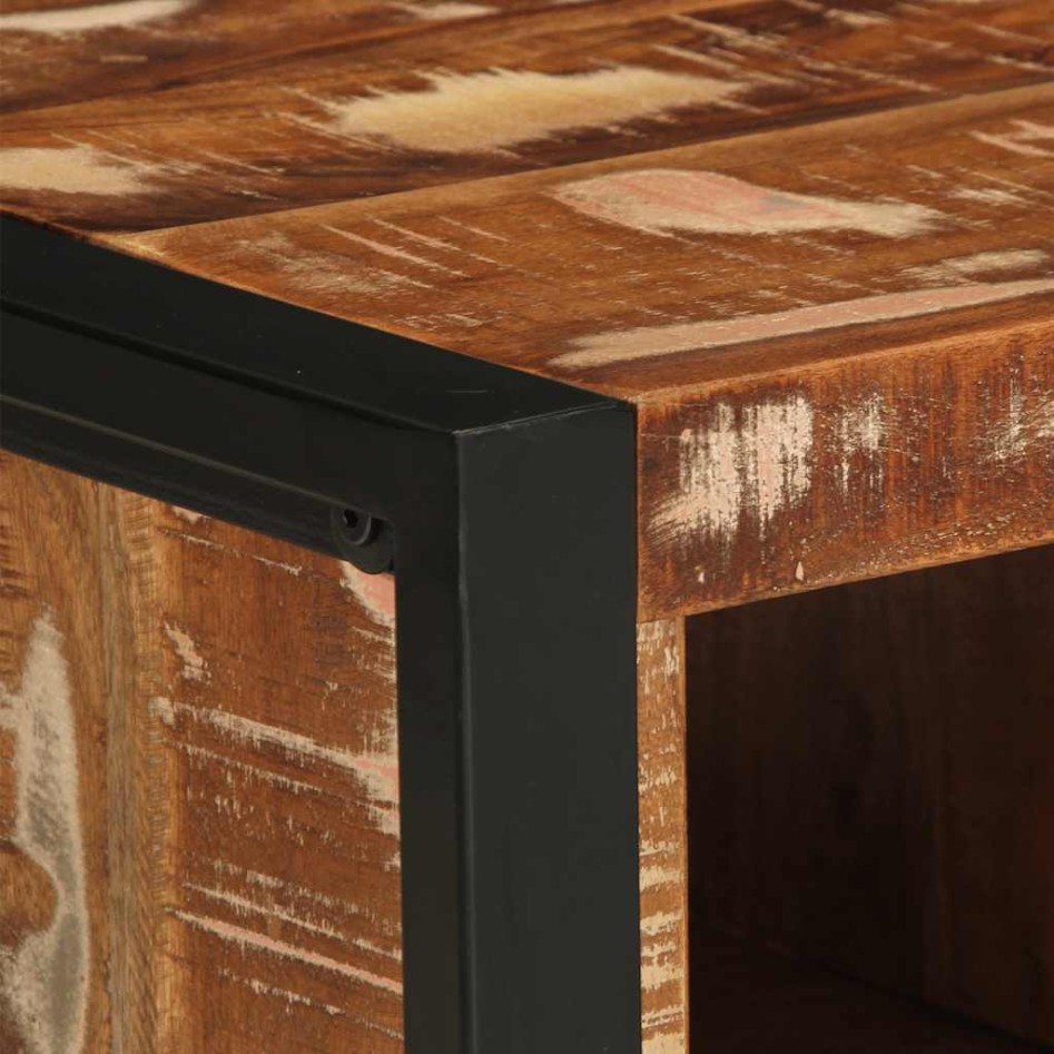 Mesa de centro multicolor 90x50x36 cm madera maciza