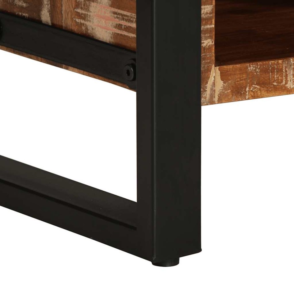 Mesa de centro multicolor 90x50x36 cm madera maciza