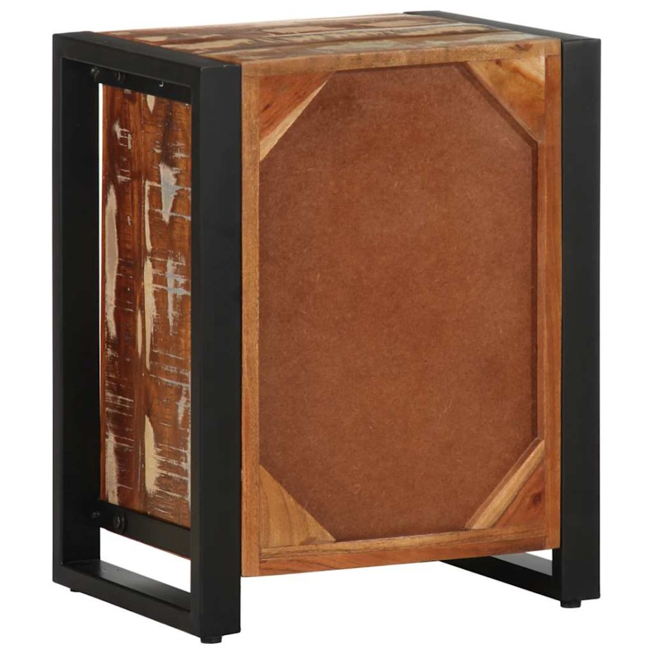 Mesilla de noche multicolor 40x30x50 cm madera maciza