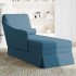 Chaise longue respaldo reposabrazos derecho terciopelo