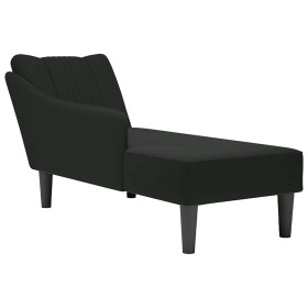 Chaise longue con reposabrazos derecho terciopelo