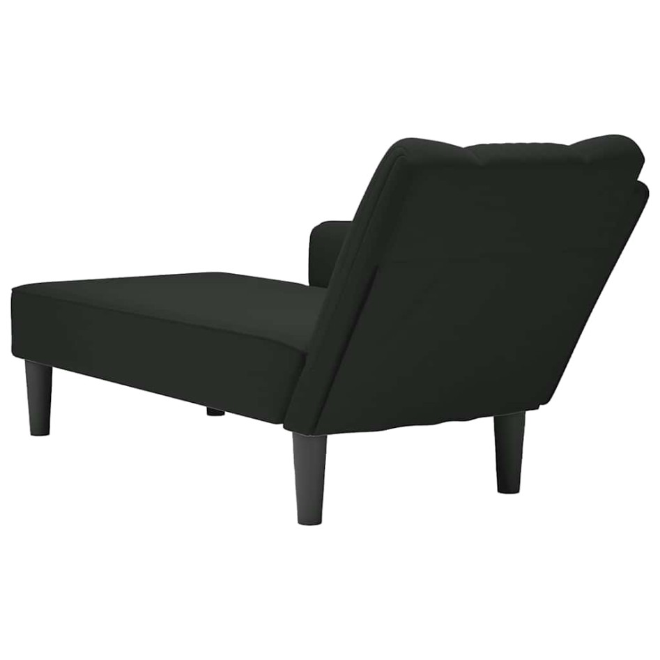 Chaise longue con reposabrazos derecho terciopelo